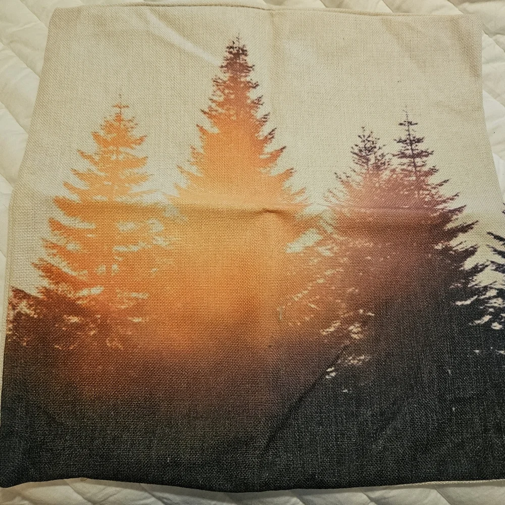 Forest Trees Decorative Pillow Covers, Set Of 2